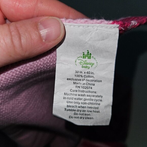 Disney Baby Minnie Mouse Pink Knit Baby Blanket Lovey 30x40 - Picture 2 of 5